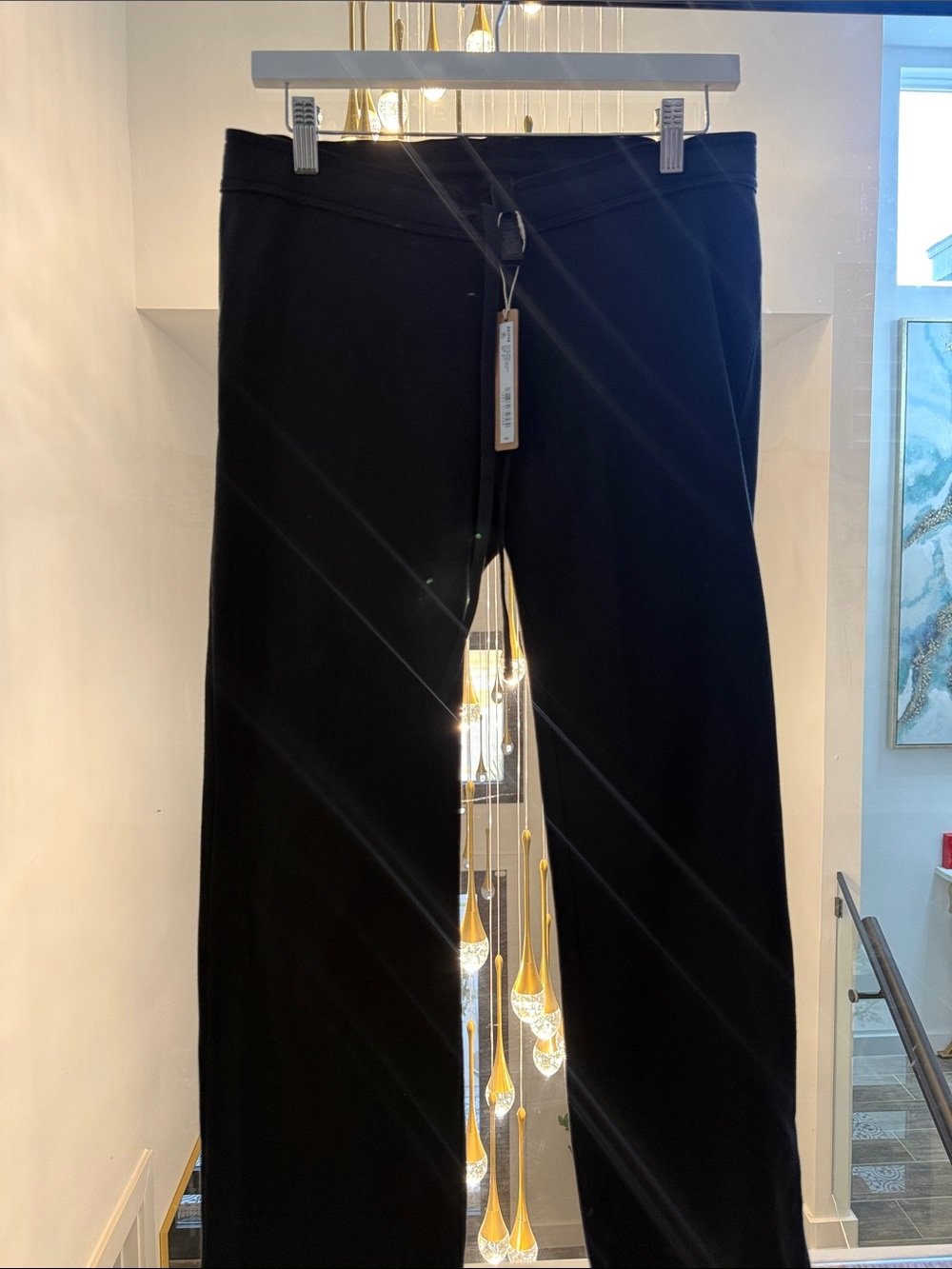 SKIMS Black Wide-Leg Low Rise Pants